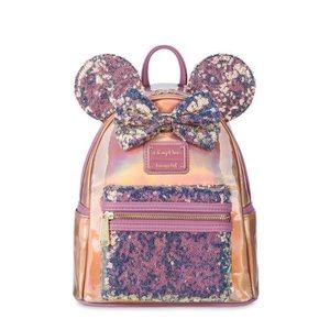BNWT Disney 50th anniversary earidescent loungefly bag